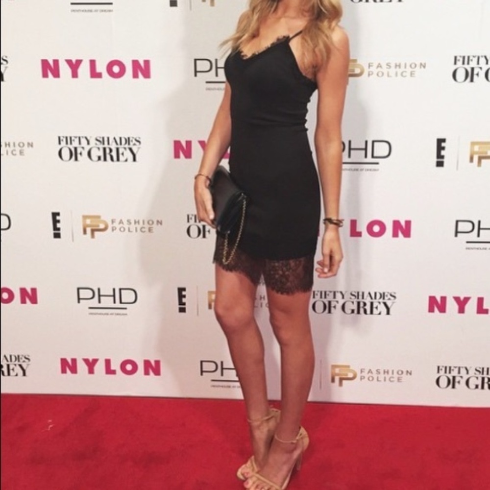 Little Black Dress with Lace Detail